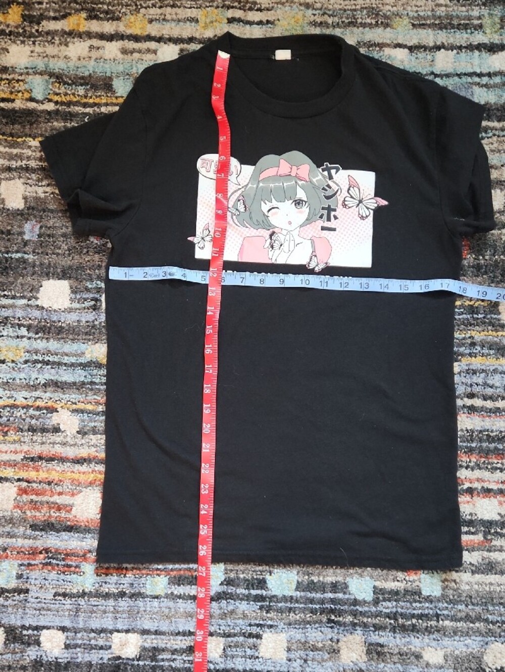 Anti-Social Butterfly Graphic Tee - Black with Pink Accent - Picture 4 of 6